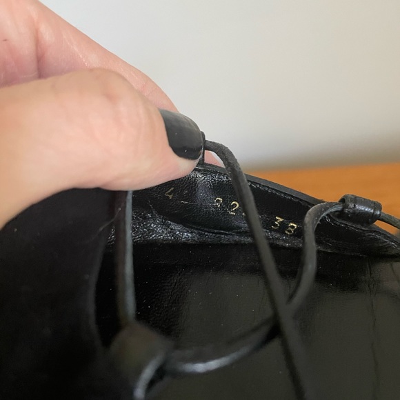 Saint Laurent Black Suede Pointed Gladiator Flats Size 38.5 - Picture 5 of 7